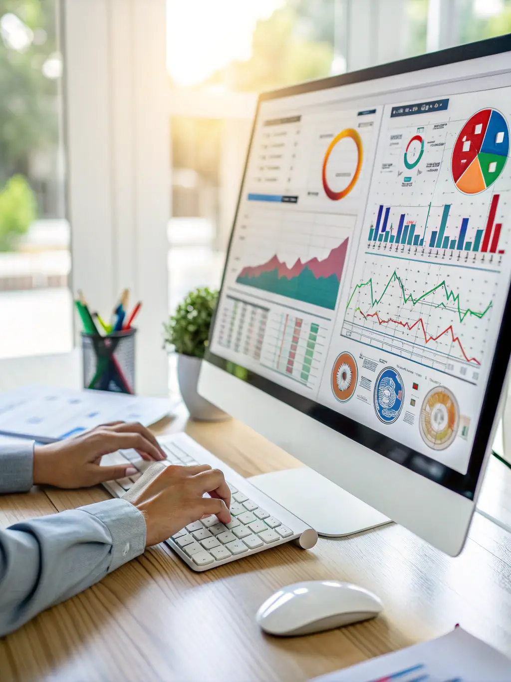 A clear and concise data visualization dashboard displaying key performance indicators (KPIs) for a marketing campaign managed by 23Ads, emphasizing the agency's data-driven approach.
